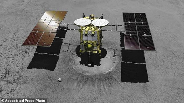 隼鸟2号太空船探测器最新消息：在“龙宫”小行星表面着陆