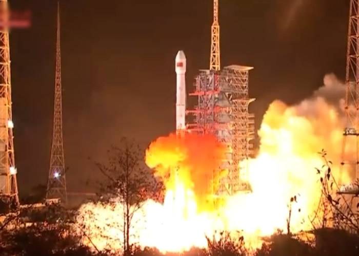 中国卫星发射最新信息：长征三号乙运载火箭成功发射升空