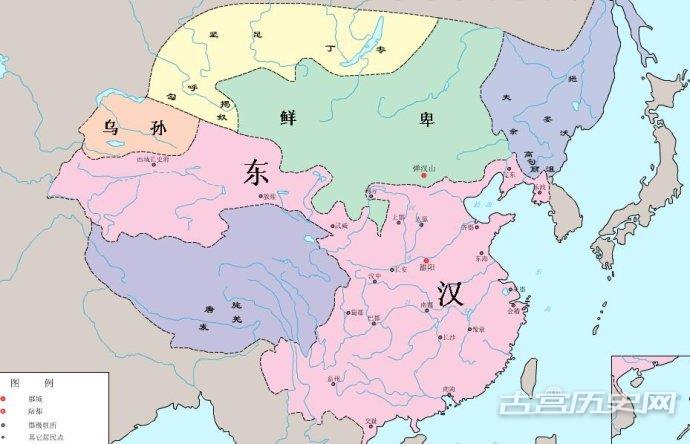 东汉末年地图是什么（中国东汉全盛时期的领土地图）