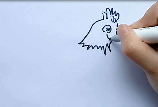 公鸡怎么画简单又可爱简笔画（公鸡简笔画简单）(2)