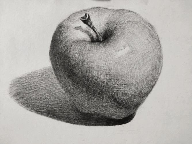 素描苹果的画法