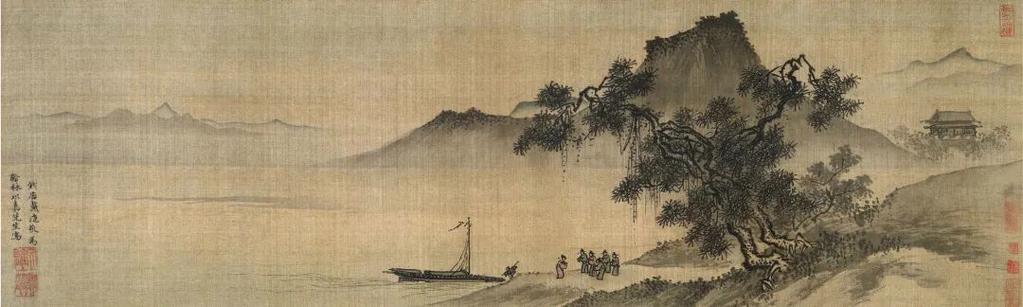 任选宋元明清时期的一张山水画
