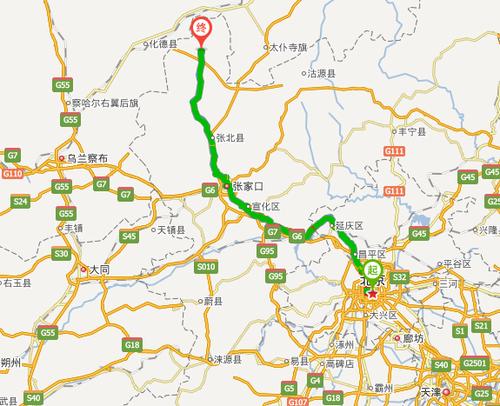 张家口到北京有多少公里