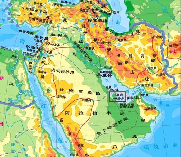 卡塔尔在地图什么位置(1)