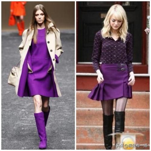 紫色凸凸裙配什么上衣好看(1)