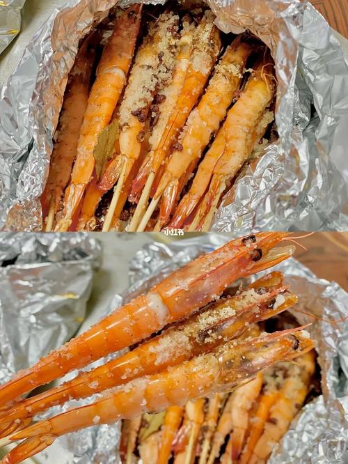 锡纸烤虾的做法(1)