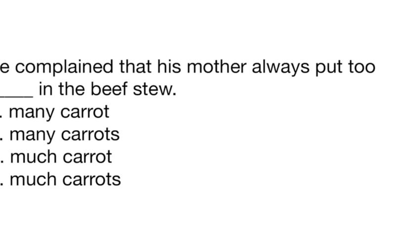 carrot是不是可数名词