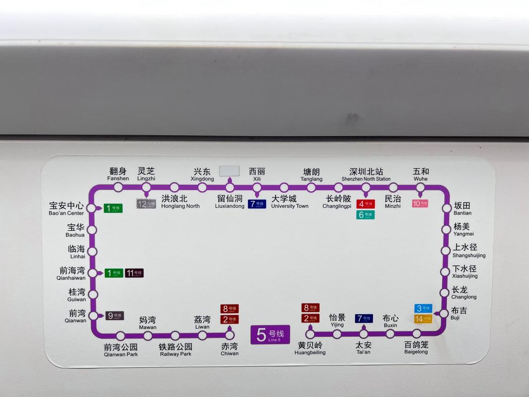 深圳市地铁5号线途经路线