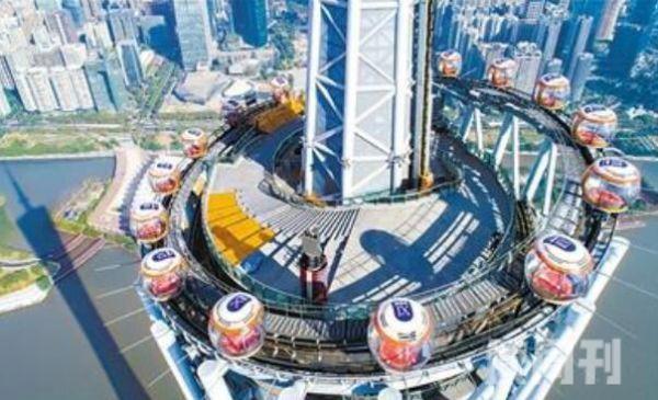 广州最高最长最粗的摩天轮（世界上最高的摩天轮广州塔的450米的高空处)(2)