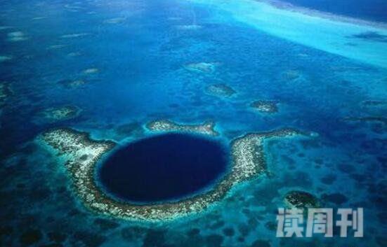 洪都拉斯蓝洞有多深洞口深蓝色的水深不见底