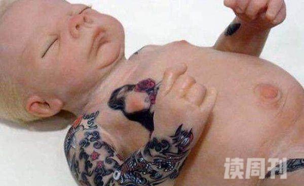 在婴儿身上刺青（借婴儿刺青做奶嘴广告）