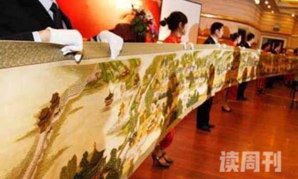 世界上最长的十字绣艺术品全长22米-18人绣制三个月